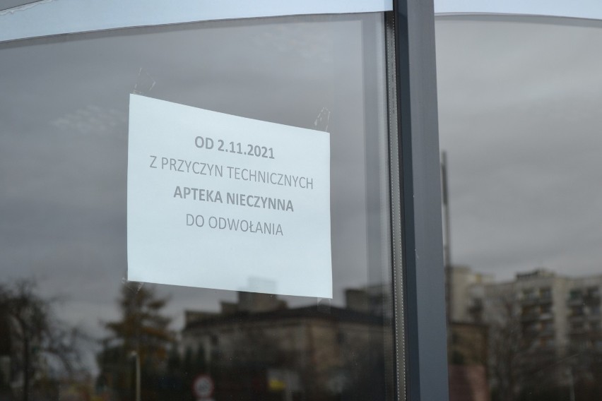 Apteka Turkusowa przy ulicy Prusa w Sosnowcu jest zamknięta....