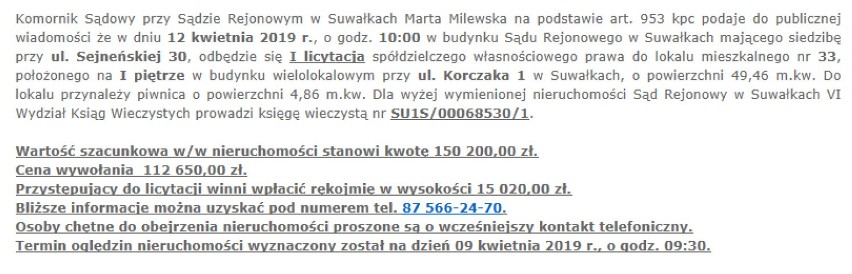 Samochód, działkę, a nawet krowę można kupić od komornika. Zobacz, co sprzedaje w naszym rejonie [screeny]