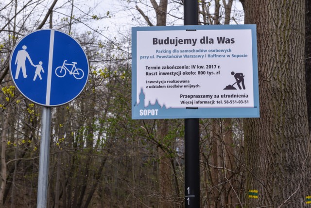 Miejsce w Parku Północnym w Sopocie, w którym ma zostać wybudowany parking