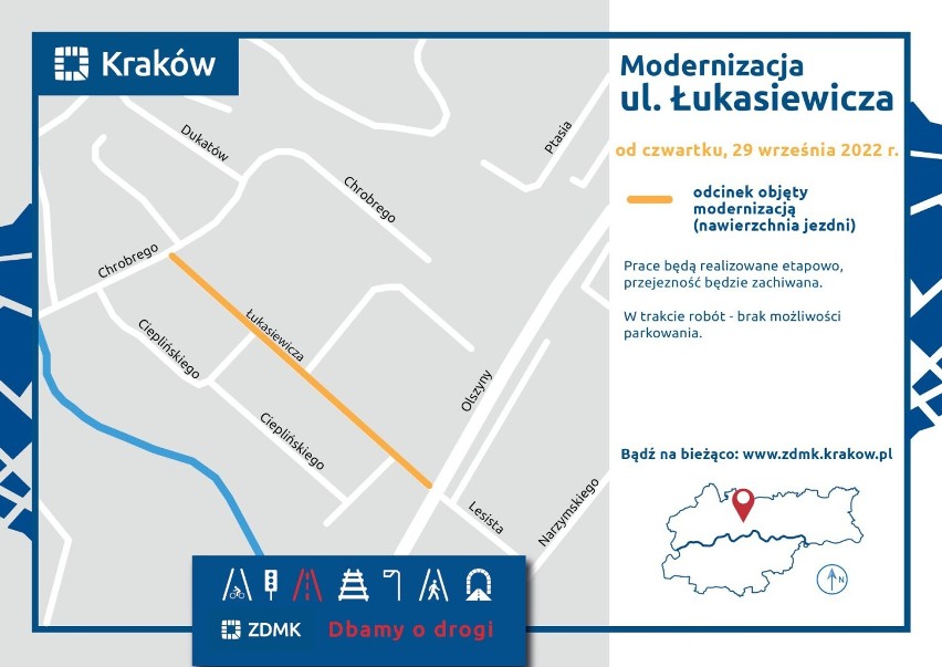 Kraków. Trzy ulice do modernizacji. Będą utrudnienia
