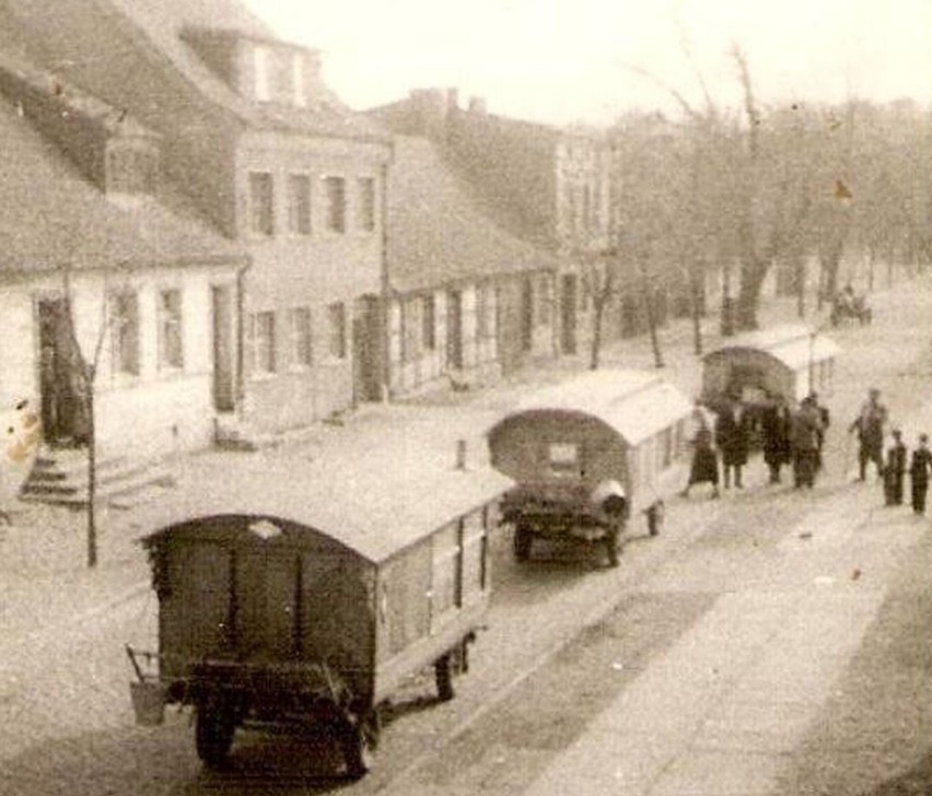Romskie tabory na ulicy Lipowej w Szczecinku, lata 50