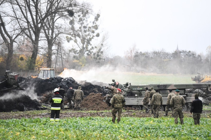 Wojsko z Chełmna uczestniczyło w akcji dogaszenia pożaru w...