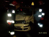 Wólka - Zderzenie ciężarówki z osobowym Fiatem. Dwie osoby ranne