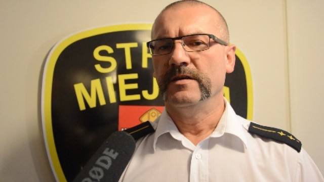 Dariuszem Rębiałkowski - rzecznik straży miejskiej we Włocławku