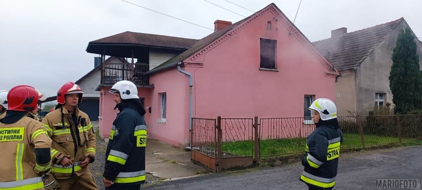 Pożar domu w Górkach pod Opolem.