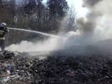 Żukowo: Bardzo groźny pożar dzikiego wysypiska śmieci [ZDJĘCIA]