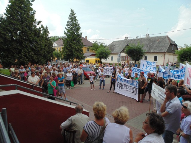 W Opolu Lubelskim przed siedzibą starostwa powiatowego zorganizowana został pikieta przeciwników łączenia LO z ZSZ.