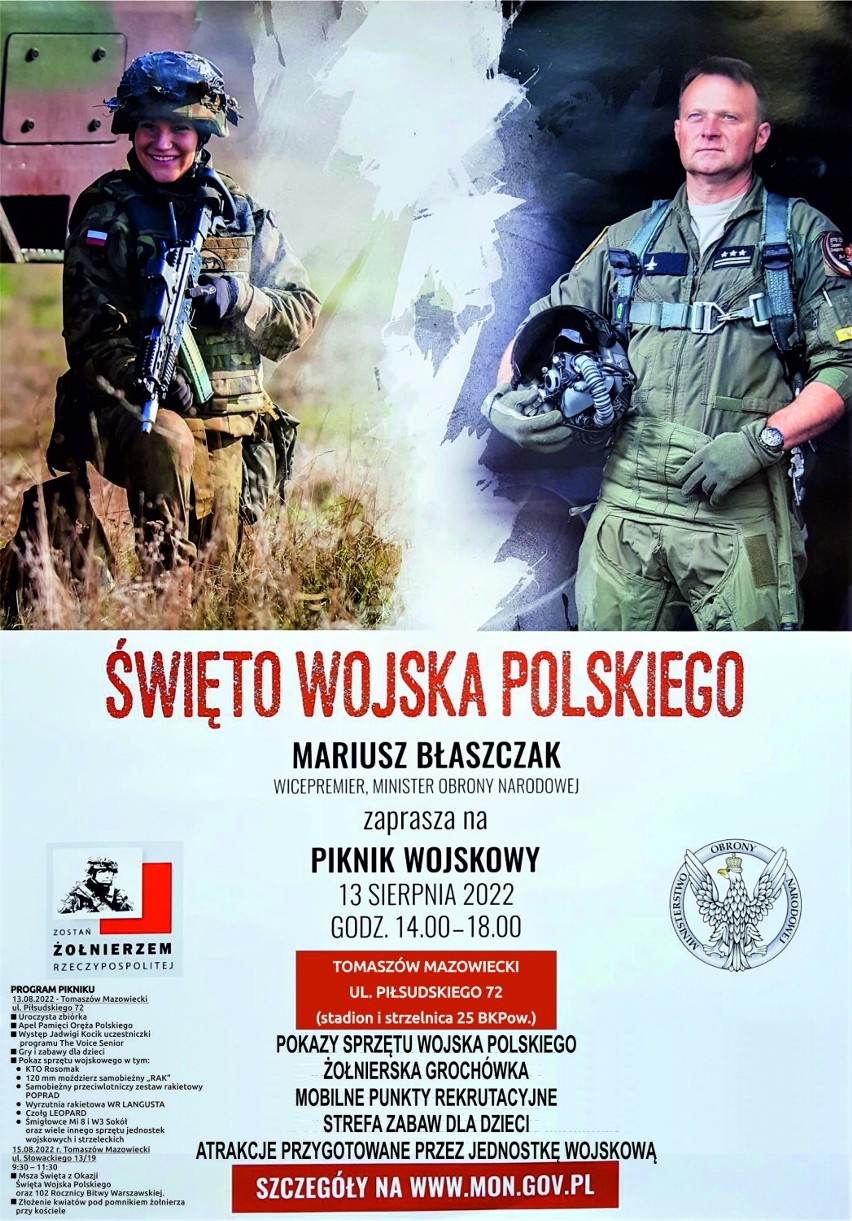 Obchody święta Wojska Polskiego w Tomaszowie Maz. Przygotowano mnóstwo atrakcji