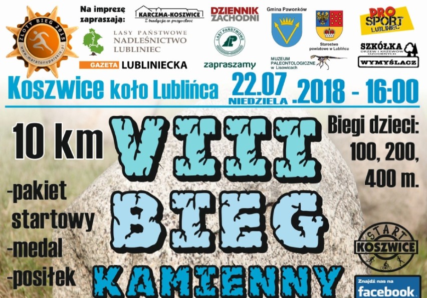VIII Bieg Kamienny w Koszwicach już w najbliższą niedzielę. Główna trasa 10 km, krótsze dystanse dla dzieci [ZDJĘCIA]