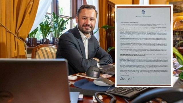 Prezydent Aleksander Miszalski rozesłał do mieszkańców Krakowa list. Są w nim podziękowania, obietnice, ale i pewna prośba