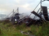 Marszewo pożar. Spłonęło około 300 ton siana w gminie Postomino