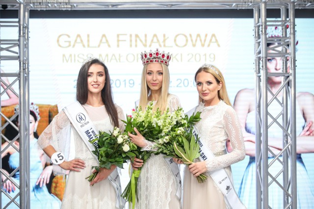 Miss Małopolski 2019: Sylwia Rojek z Krakowa, I wicemiss Natalia Radwan z Krakowa, II wicemiss Wiktoria Mazur z Gosławic.