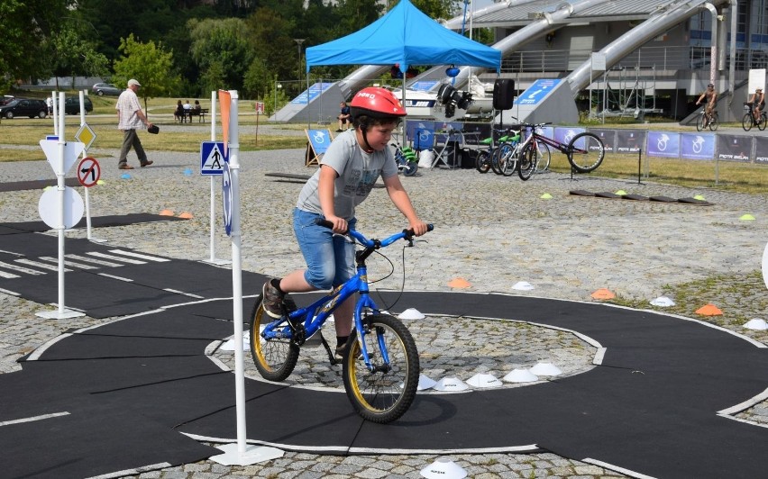 Rowerowe atrakcje w Miasteczku Green Velo na sandomierskim bulwarze 