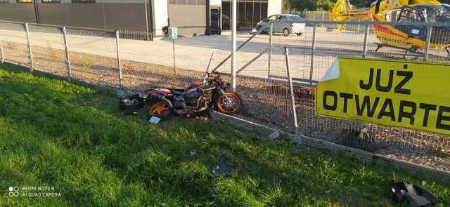 Wypadek w Twardosławicach: kierujący hyundaiem nie ustąpił pierwszeństwa przejazdu motocykliście