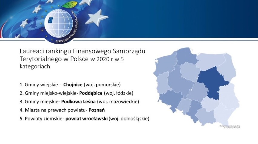 Poddębice najlepsze w kraju wśród gmin miejsko-wiejskich w ogólnopolskim Rankingu Finansowym Samorządu Terytorialnego ZDJĘCIA