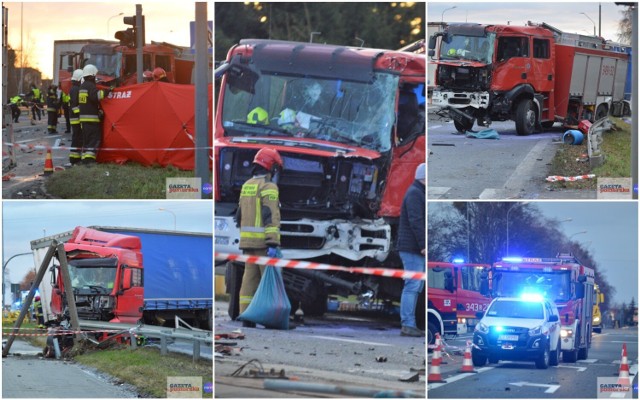 Dwaj strażacy OSP Czernikowo zginęli w wypadku wozu strażackiego z ciężarówką