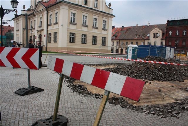 Rynek rozkopany - są utrudnienia