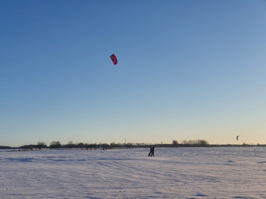 Snowkiting w powiecie puckim (gmina Puck) - 14 lutego 2021