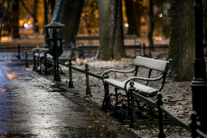Zima w Krakowie. Cienka warstwa śniegu pokryła miasto [ZDJĘCIA]