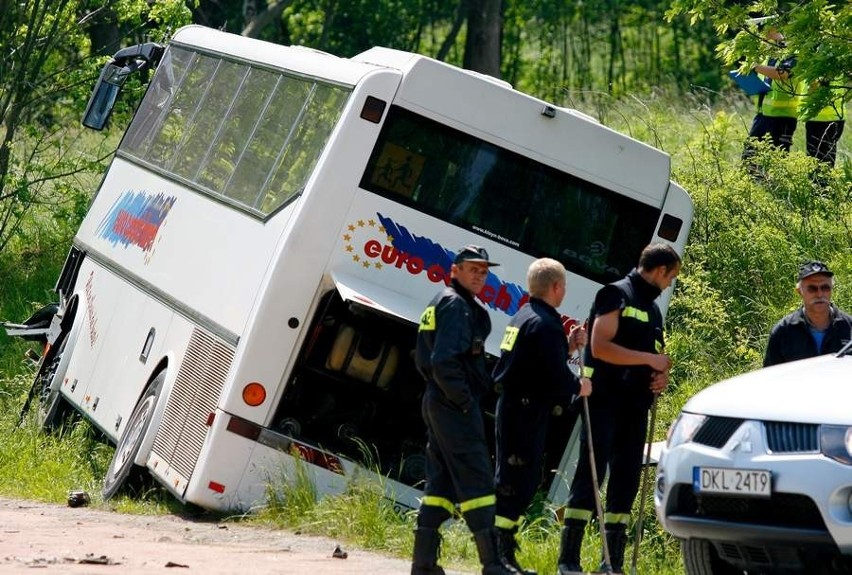 Włodowice: Wypadek autobusu z dziećmi (ZDJĘCIA)