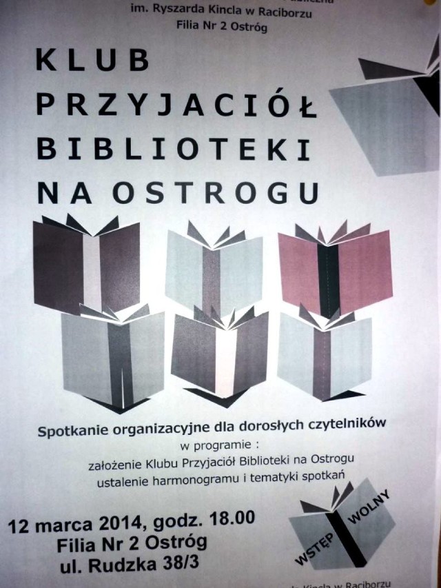 Klub Przyjaciół biblioteki na Ostrogu