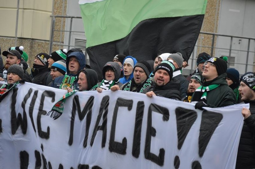Kibice GKS Bełchatów protestowali w obronie swojego klubu [ZDJĘCIA, VIDEO]