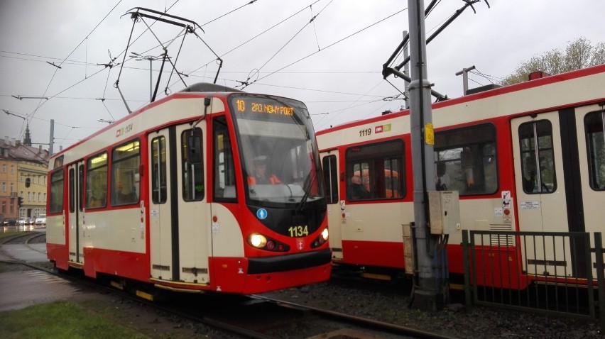 Zderzenie tramwajów w centrum Gdańska