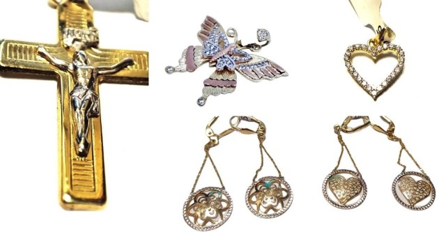 Mnóstwo złotej biżuterii można kupić w oświęcimskim lombardzie.