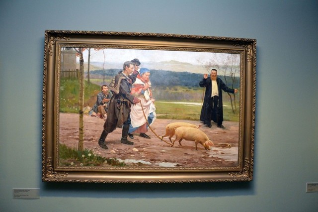 Wincenty Wodzinowski (1866-1940) obraz „W drodze na jarmark”, do zobaczenia na wystawie