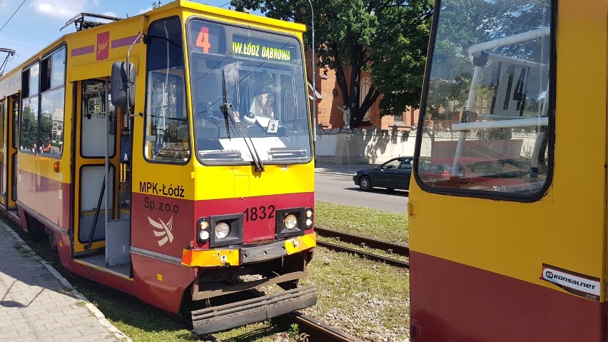 Wypadek na Śmigłego-Rydza w Łodzi. Zderzyły się dwa tramwaje