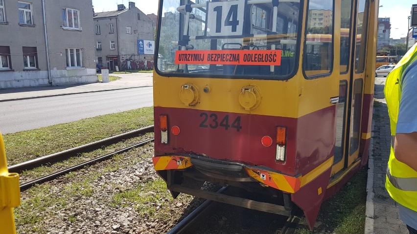 Wypadek na Śmigłego-Rydza w Łodzi. Zderzyły się dwa tramwaje