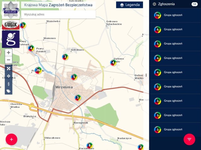 Krajowa Mapa Zagrożeń Bezpieczeństwa pozwala mieszkańcom w łatwy sposób zaznaczyć na wirtualnej mapie miejsce niepokojącego zdarzenia