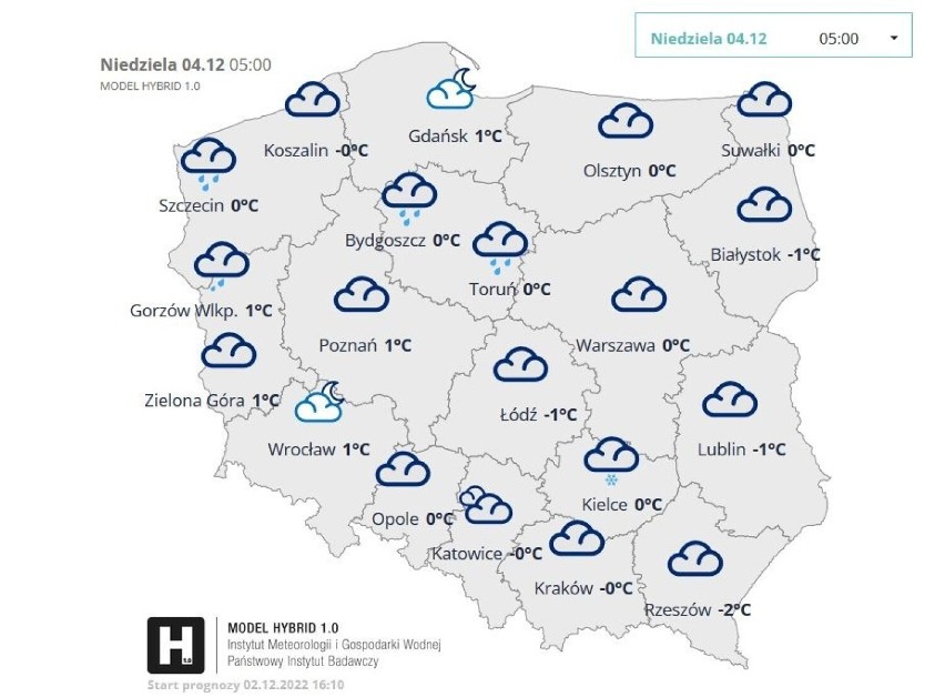 Pogoda na Pomorzu w weekend 03.12. - 04.12. ma być łagodna. Nad ranem możliwe są marznące opady zmieniające się gołoledź 