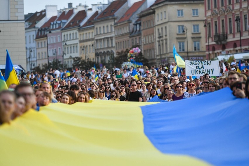 Dzień Niepodległości Ukrainy na placu Zamkowym w Warszawie