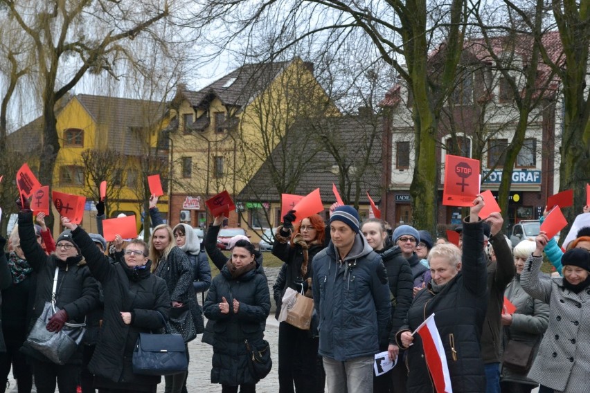 Czarny protest w Człuchowie 8.03.2017