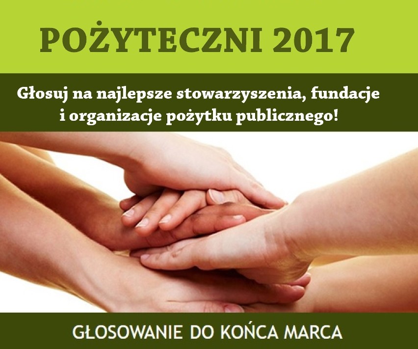 POŻYTECZNI 2017 - głosuj na organizacje pożytku publicznego!
