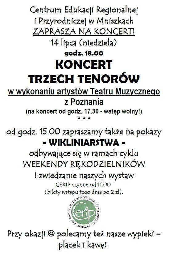 Koncert Trzech Tenorów w Mniszkach