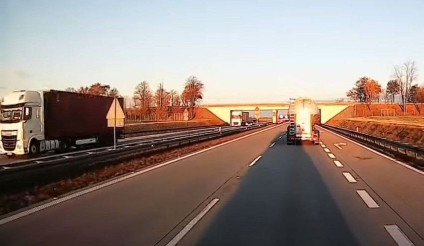 Wypadek dwóch tirów na autostradzie A4 pod Wrocławiem