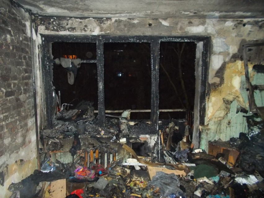 Pożar mieszkania przy ulicy Powstańców Styczniowych w...