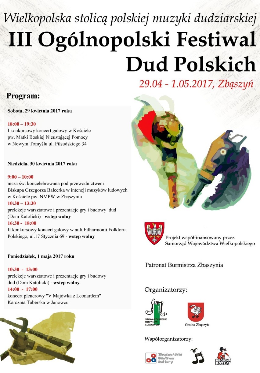 Zbąszyń. Majówka i III Ogólnopolski Festiwal Dud Polskich