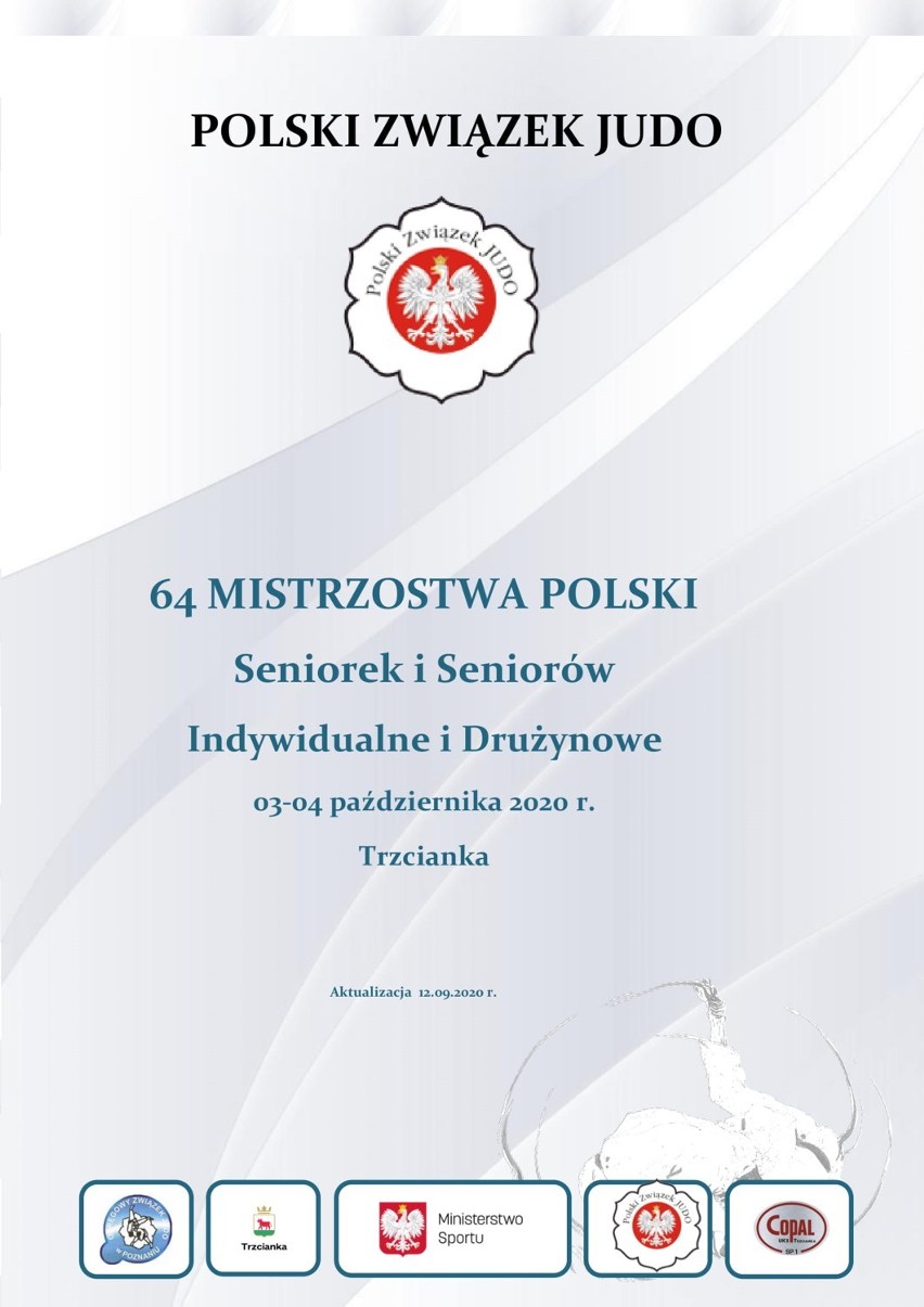 Judo. W Trzciance odbędą się Mistrzostwa Polski Seniorek i Seniorów