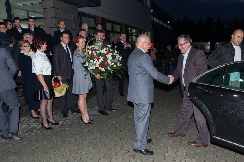 Para prezydencka w zakładzie Roja w Regnowie