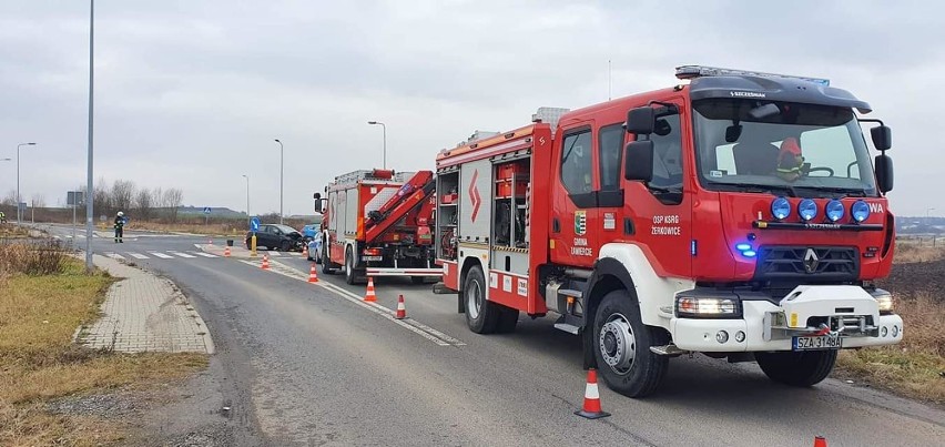 Wypadek w SAG w Zawierciu. Trzy osoby ranne ZDJĘCIA