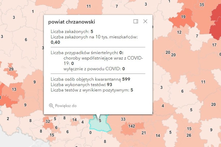 Koronawirus, raport 31 października 2021. Niski - jeszcze - przyrost zakażeń w Oświęcimiu, Wadowicach i Chrzanowie. „Skok” w Olkuszu
