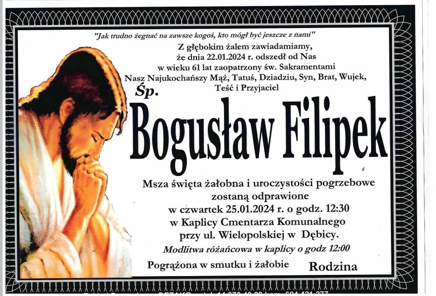 Nie żyje Bogusław Filipek, znany dębicki restaurator. Msza pogrzebowa odbędzie się w czwartek