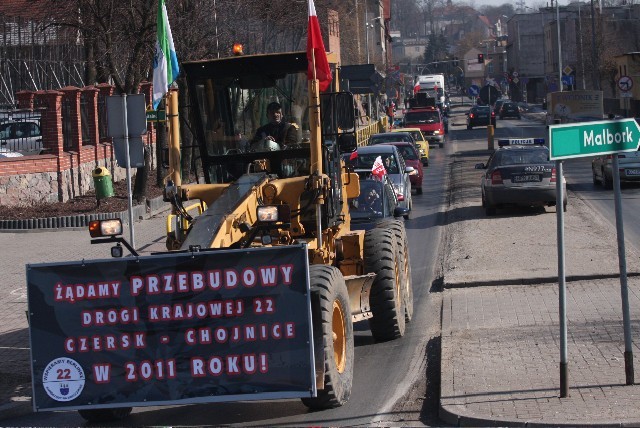 Chojnice - Czersk. 200 samochodów zablokowało berlinkę