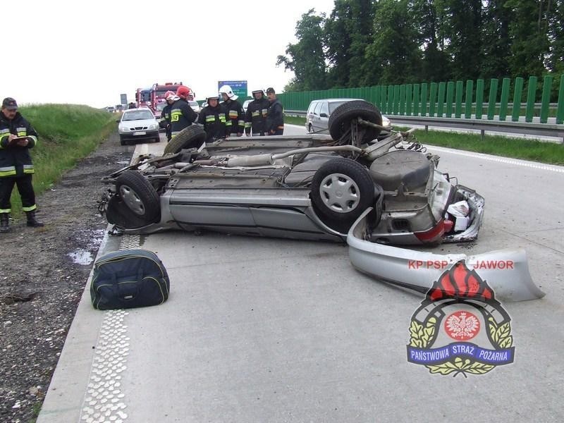 Groźny wypadek na A4 w okolicach Jawora (ZDJĘCIA)