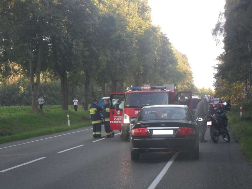 Wypadek w Podaninie. Na drodze K11 zderzyły się cztery auta...