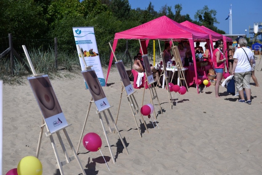 "Różowa Plaża" w Gdańsku Jelitkowie. Promowanie zdrowego trybu życia i regularnych badań [zdjęcia]