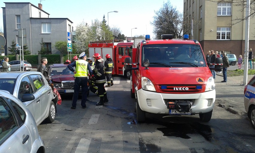 Wypadek na ulicy Handlowej w Kaliszu